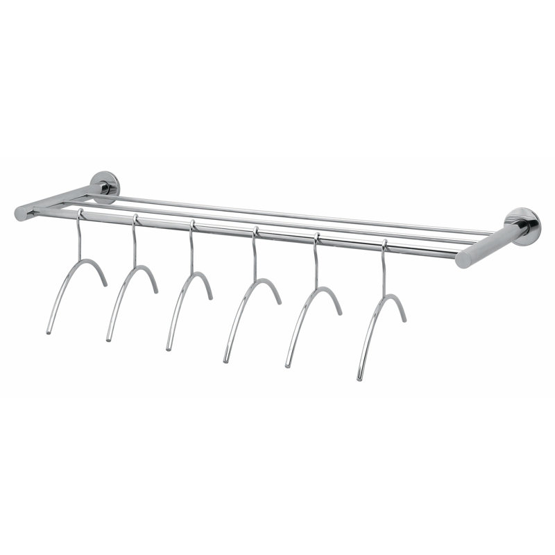 Intersteel 6 Hanger Stainless Steel Wall Mounted Coat Rack Wayfair.co.uk